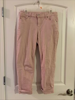 new directions Blush Pink Cropped Slim Jeans